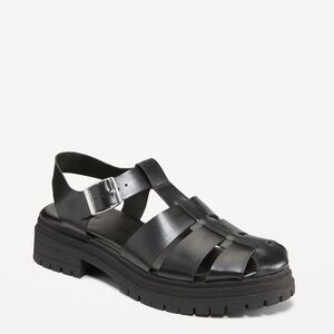 Old Navy Fisherman Sandal Chunky Heel size 8